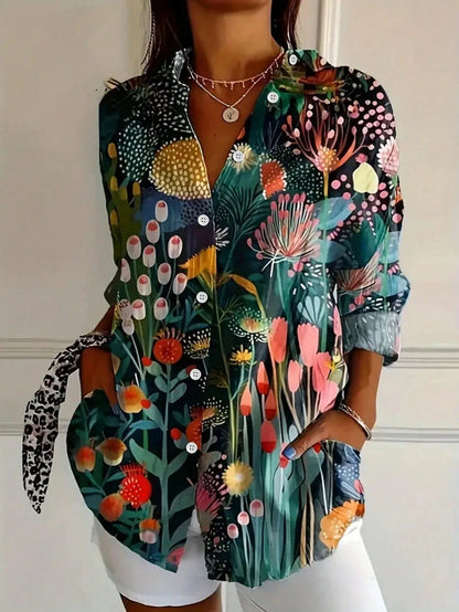 Arelia | Chemisier à Motifs Colorés